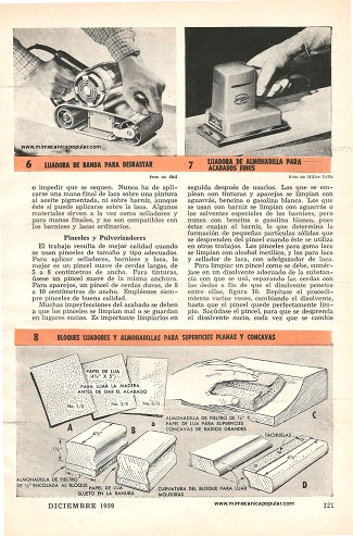Acabado de Mobiliario - Diciembre 1959
