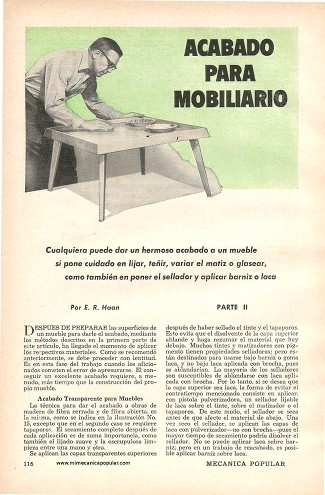 Acabado Para Mobiliario - Enero 1960