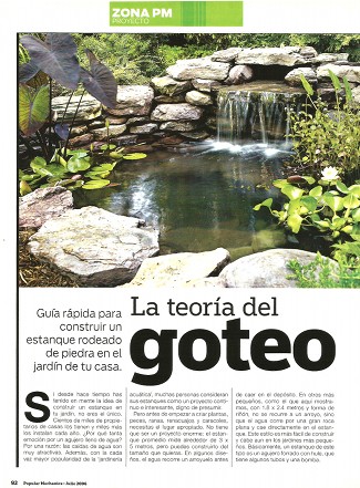 Gu&iacute;a r&aacute;pida para construir un estanque rodeado de piedra en el jard&iacute;n de tu casa - Julio 2006