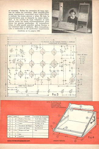 Amplificador de Super-Fidelidad con el Mínimo de Distorsión - Abril 1953