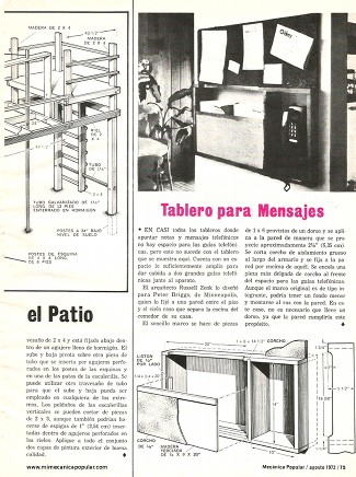 Construya este Gimnasio para el Patio - Agosto 1972