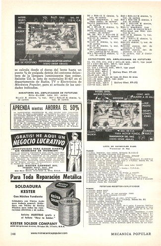 Transmisión de Música por Rayos de Luz - Noviembre 1954