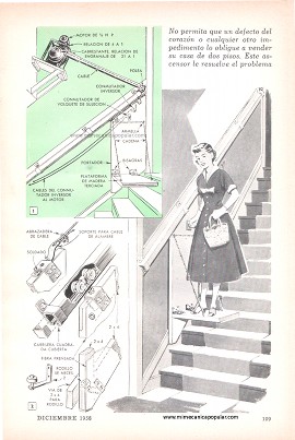 Ascensor Pequeño Para Inválidos - Diciembre 1958