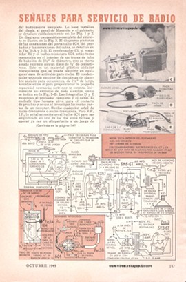 C&oacute;mo Construir un Probador de Se&ntilde;ales para Servicio de Radio - Octubre 1949