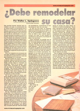 ¿Debe remodelar su casa? - Julio 1986