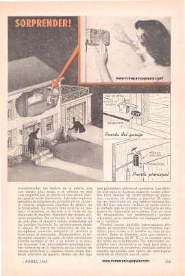 &iexcl;No se deje usted sorprender! -Pr&aacute;ctica alarma para el hogar - Abril 1949