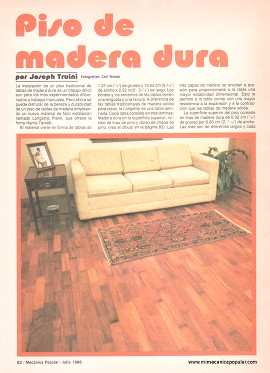Piso de madera dura - Julio 1986