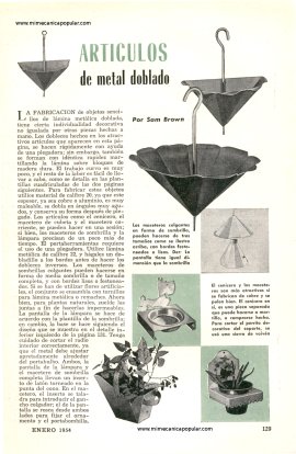 Artículos de metal doblado - Enero 1954
