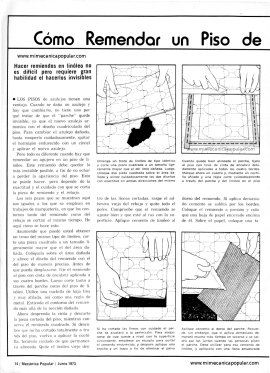 C&oacute;mo Remendar un Piso de Lin&oacute;leo - Junio 1973