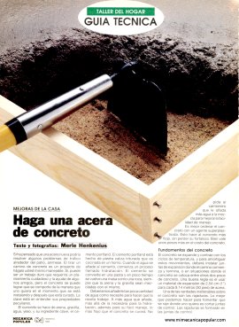 Haga una acera de concreto - Febrero 1995