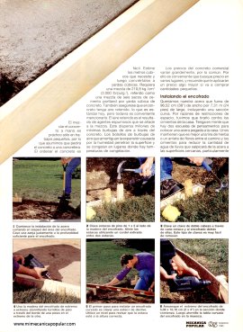 Haga una acera de concreto - Febrero 1995