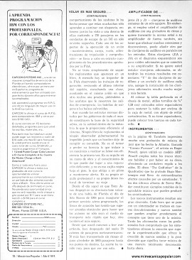 Amplificador de Audífonos - Abril 1974