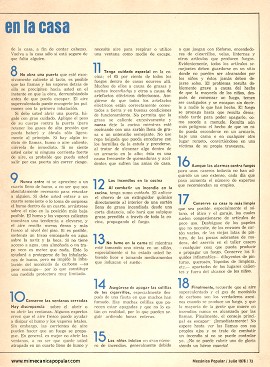 Consejos prácticos contra fuegos en la casa - Julio 1976