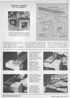 Muebles de Jard&iacute;n de muy F&aacute;cil Hechura - Junio 1975