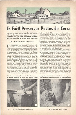 Es Fácil Preservar Postes de Cerca - Noviembre 1950