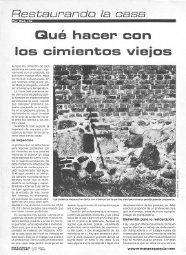 Qué hacer con los cimientos viejos - Julio 1989