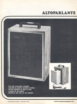 Cableado el&eacute;ctrico utilizado transmitir m&uacute;sica a toda la casa - Noviembre 1970