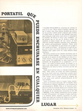 Cableado el&eacute;ctrico utilizado transmitir m&uacute;sica a toda la casa - Noviembre 1970