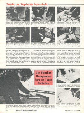 Atractivas Calzadas y Veredas Para el Jardín - Septiembre 1969