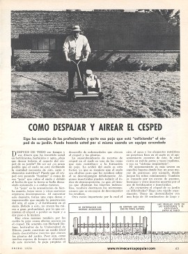 Cómo despajar y airear el césped - Enero 1970
