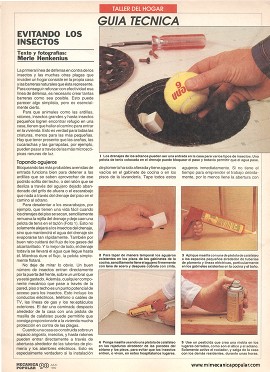 Evitando los insectos - Julio 1992