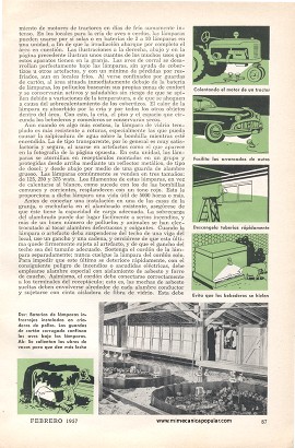 Múltiples aplicaciones de las luces infrarrojas en la granja - Febrero 1957