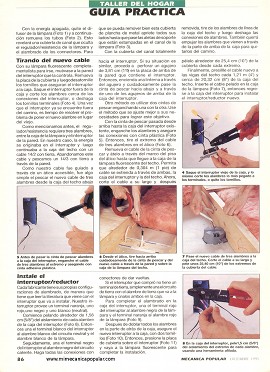 Instalando un interruptor-reductor de luz fluorescente - Diciembre 1995