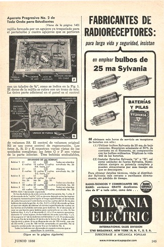 Aparato Progresivo No. 2 de Toda Onda Para Estudiantes - Junio 1950