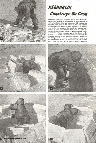Joven Esquimal Construye Su Casa - Enero 1948