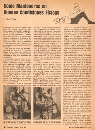 Cómo Mantenerse en Buenas Condiciones Físicas - Julio 1975