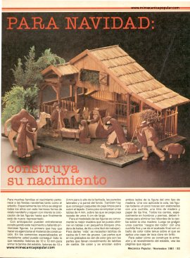 PARA NAVIDAD: Construya su nacimiento - Noviembre 1981