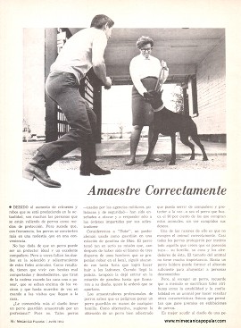 Amaestre Correctamente a su Perro - Julio 1973