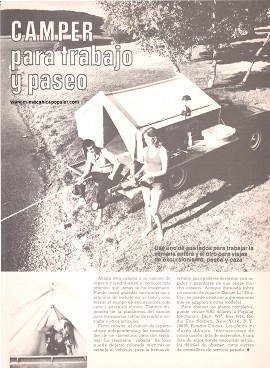Camper para trabajo y paseo - Mayo 1978