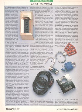 La llave para la paz mental comienza con una simple pieza de herraje: Cerraduras - Marzo 1994