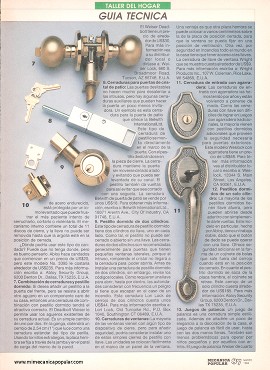 La llave para la paz mental comienza con una simple pieza de herraje: Cerraduras - Marzo 1994