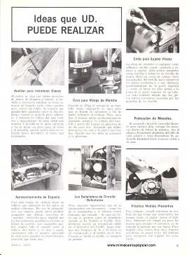 Ideas Que Ud. Puede Realizar - Abril 1970
