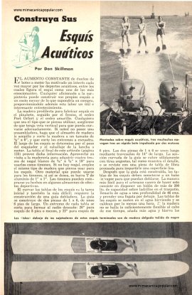 Construya Sus Esquís Acuáticos - Septiembre 1954