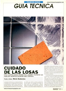 Cuidado de las losas - Junio 1993
