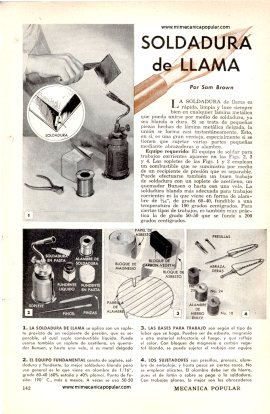 SOLDADURA de LLAMA - Mayo 1954