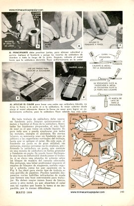 SOLDADURA de LLAMA - Mayo 1954