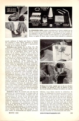 SOLDADURA de LLAMA - Mayo 1954