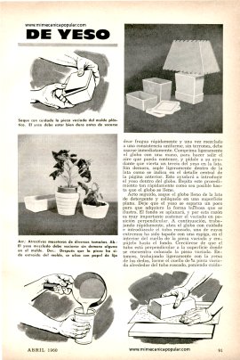 Útiles Objetos de Yeso - Abril 1960