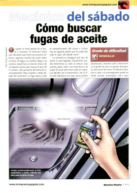 Mecánico del sábado - Cómo buscar fugas de aceite - Septiembre 2002