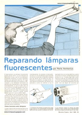 Reparando lámparas fluorescentes - Abril 1988