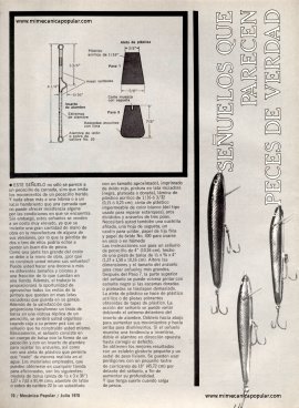 Señuelos que parecen peces de verdad - Julio 1970