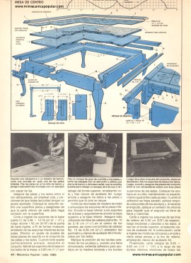 Construya su mesa de centro - Julio 1985