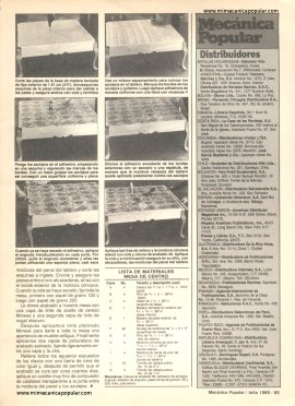 Construya su mesa de centro - Julio 1985