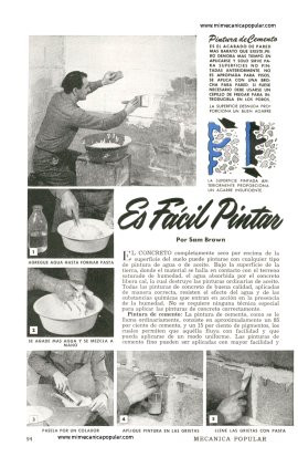 Es F&aacute;cil Pintar Sobre CONCRETO - Septiembre 1951