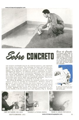 Es F&aacute;cil Pintar Sobre CONCRETO - Septiembre 1951