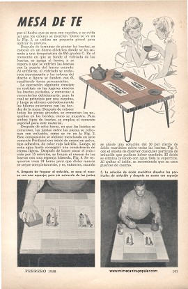 Atractiva Mesa de Té - Febrero 1958